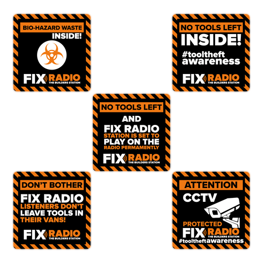 Fix Radio Van Theft Awarness Van Sticker - Fix Radio