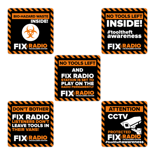 Fix Radio Van Theft Awarness Van Sticker - Fix Radio